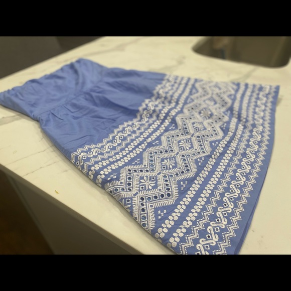 NWT J Crew Chambray Embroided Dress size 2 - Picture 8 of 9